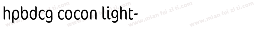 hpbdcg cocon light字体转换